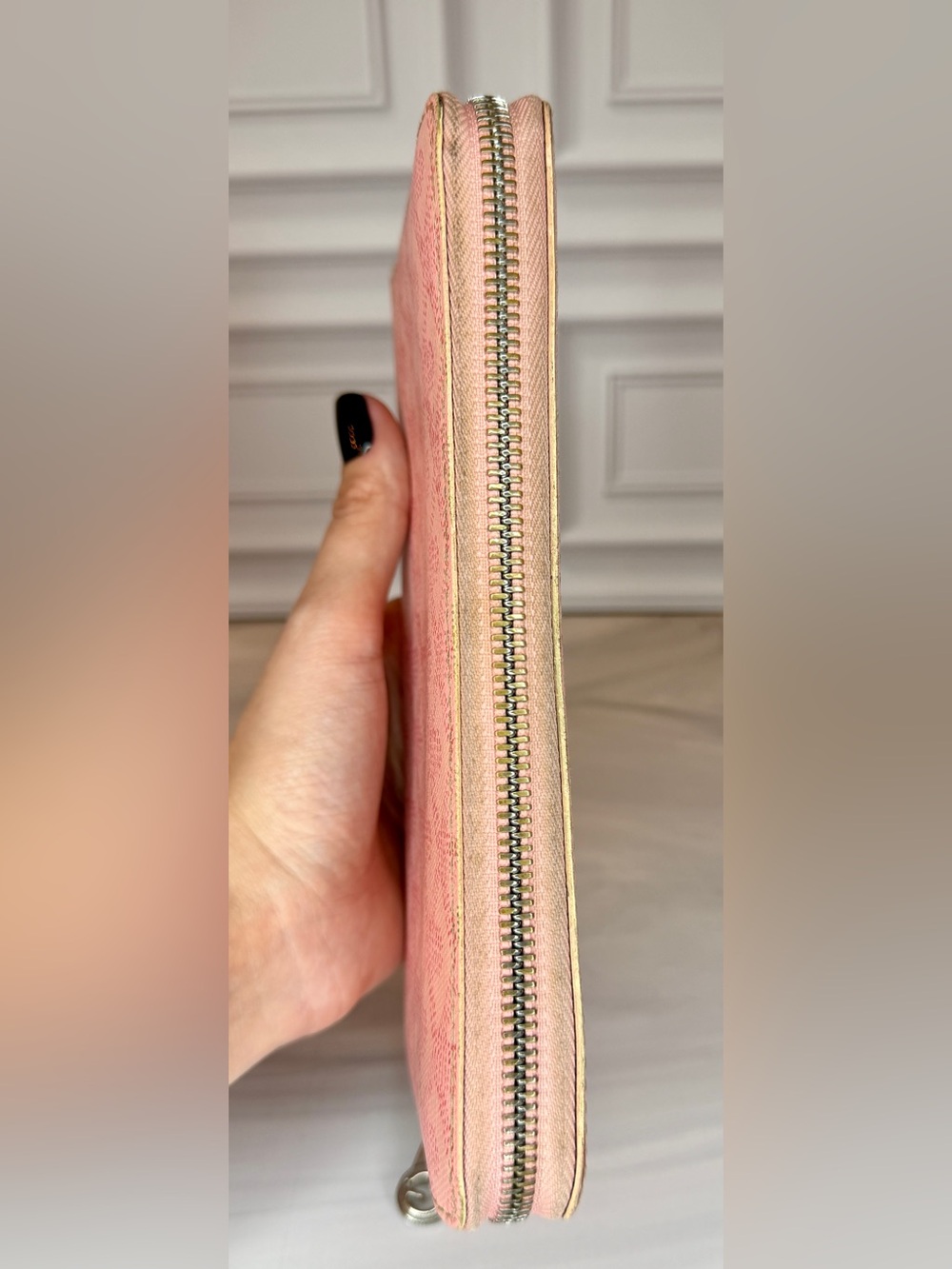 Goyard Sakura Rare Pink GM Zip Around Wallet Goyardine Leather Includes Box - Picture 6 of 10